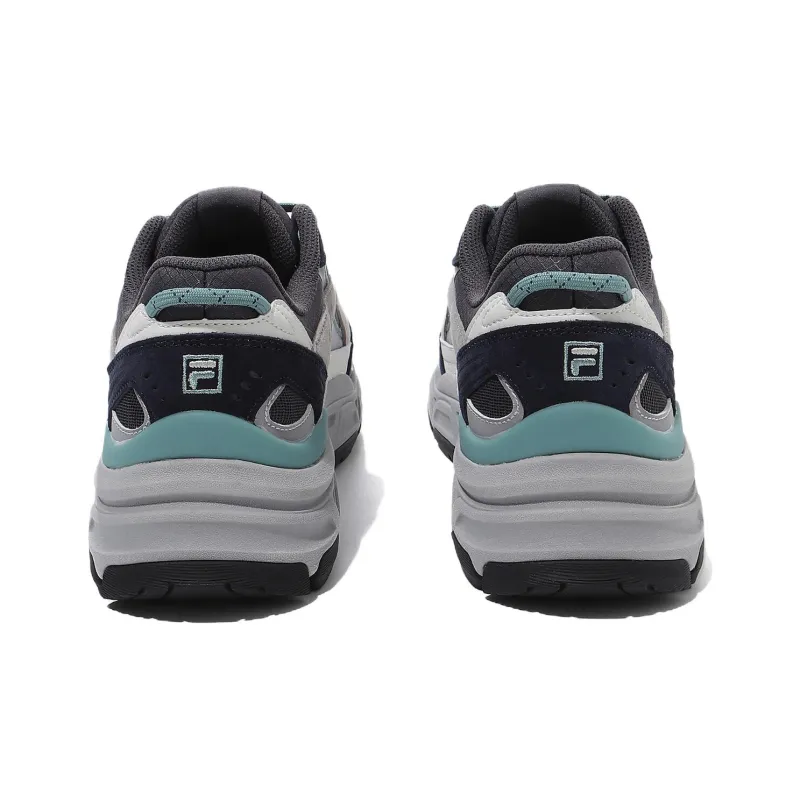 FILA Shock Absorbers With Slip Resistant And Abrasion Resistant Properties Low Top Casual Shoes Unisex Gray-3