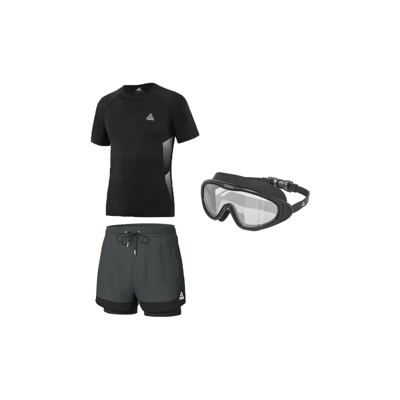 PEAK Swimming Sets Polyester Pool Men's Black Gray Color-6
