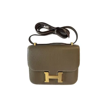 HERMES Constance Mysore Goat Skin Shoulder Bag Crossbody Bag Mini Women's 18 Etoupe Elephant Gray