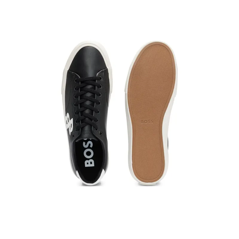 HUGO BOSS Low Top Skateboard Shoes Men's Black-3