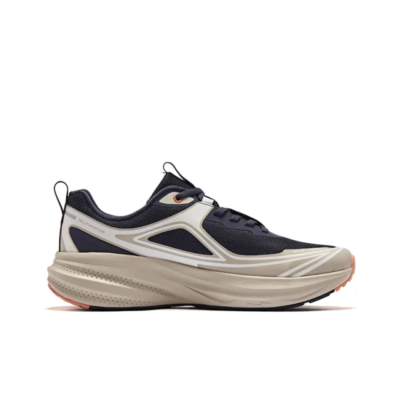 Erke Aspect Low Top Running Shoes Men's Ecru Dark Blue-1