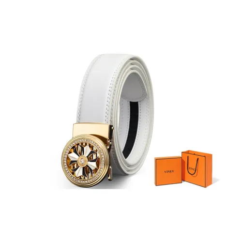 VINEY Cow Split Leather Leather Belts Men's Width: 3.5cm