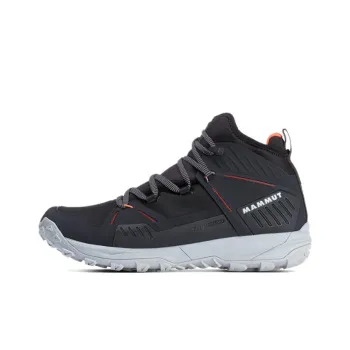 MAMMUT Saentis Anti Slip And Wear Resistant Water Resistant Mid Top Trekking Shoes Men's Black Orange