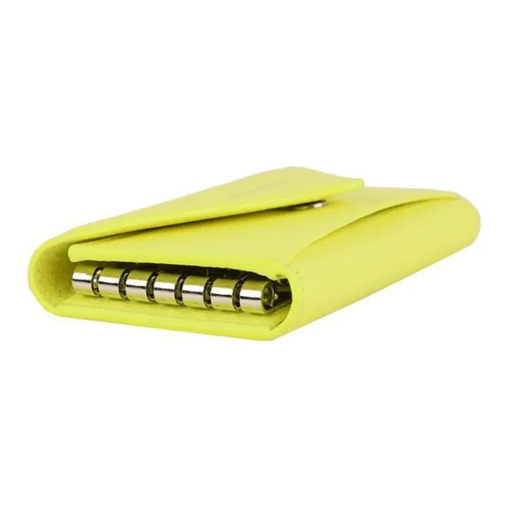 Balenciaga Leather Key Pouch Women's Yellow-3