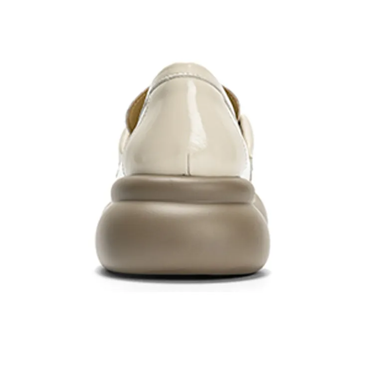 Q.VONTON Loafers Women's Low Top Ecru/Black-7
