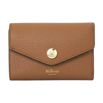 Mulberry Cow Leather Wallet Women's Brown