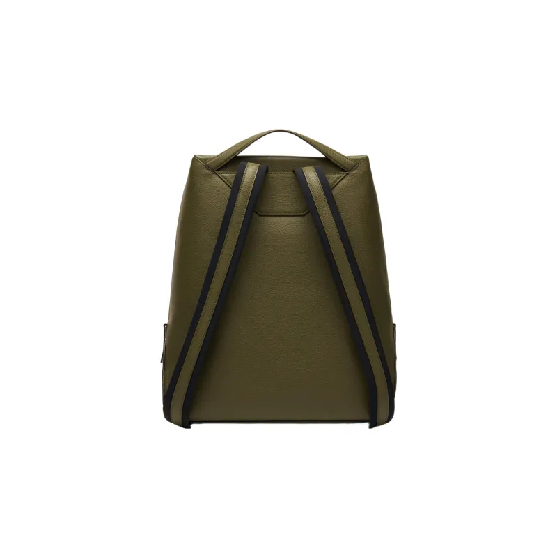 Valextra Millepunte Calfskin Backpack Medium Size Men's Army Green-1