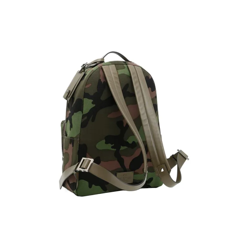 Valentino Cow Leather Backpack Men's Multicolor-4
