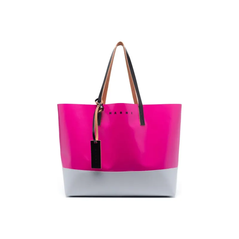 MARNI Tribeca Logo Detailed Tote Bag-0