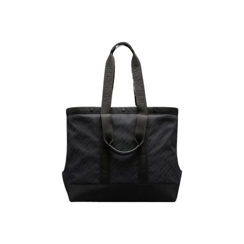 Moncler Nylon With Calfskin Tote Bag, Shopping Bag, Shoulder Bag, Handbag Men's Black-3
