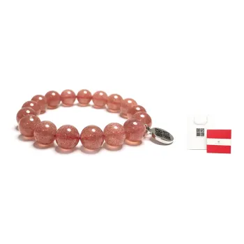 MOUNTAINS AND MANS Strawberry Quartz Bracelets Women's Pink