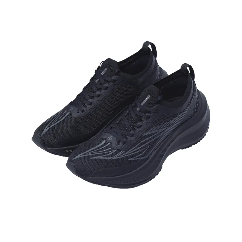 MINEPAIR Duntai Technology Breathable Support Rebound Low Top Casual Shoes Unisex All Black-2