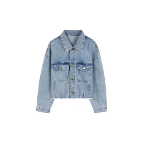 ELF SACK Denim Jackets Women's Denim Blue