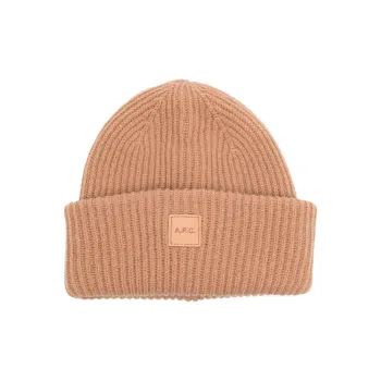 A.P.C Logo Patch Knitted Beanie