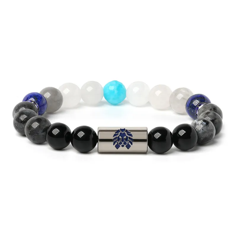 Rastaclat Chalcedony Small Lion Chinese Style Beaded Bracelet Unisex-2