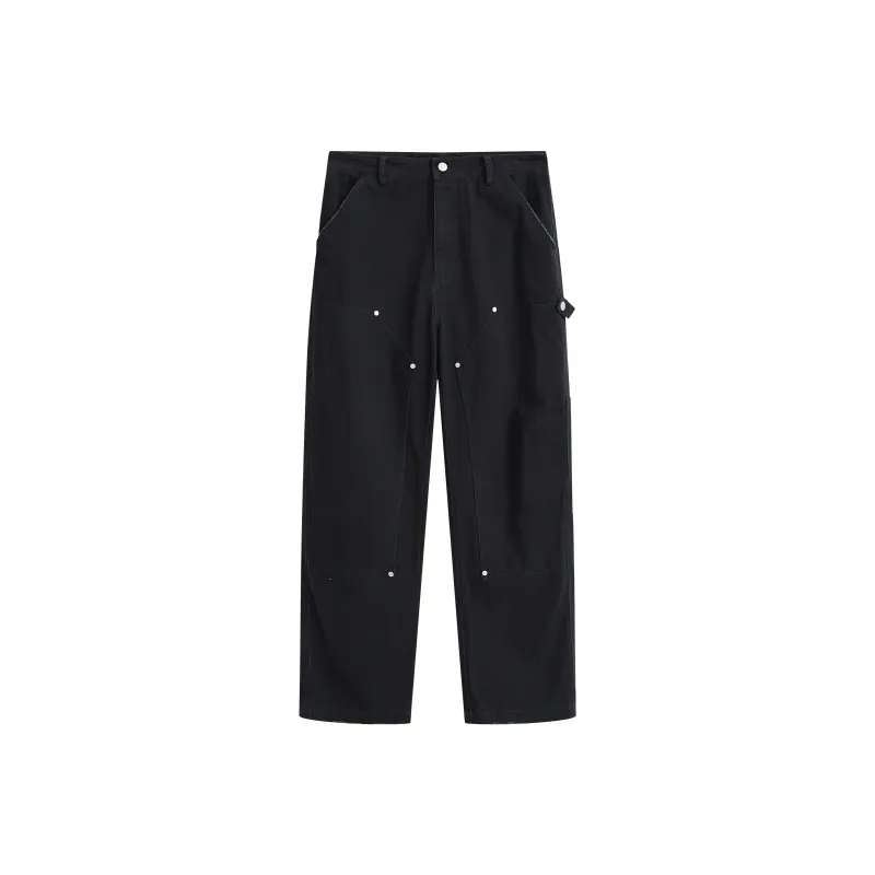 WAITINGWAVE Cargo Pants Unisex Black-1