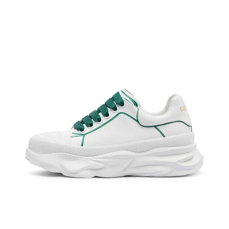 Coup De Foudre Slip-Resistant Cushioning Height Increasing Low-Top Skateboard Shoes Women's-0