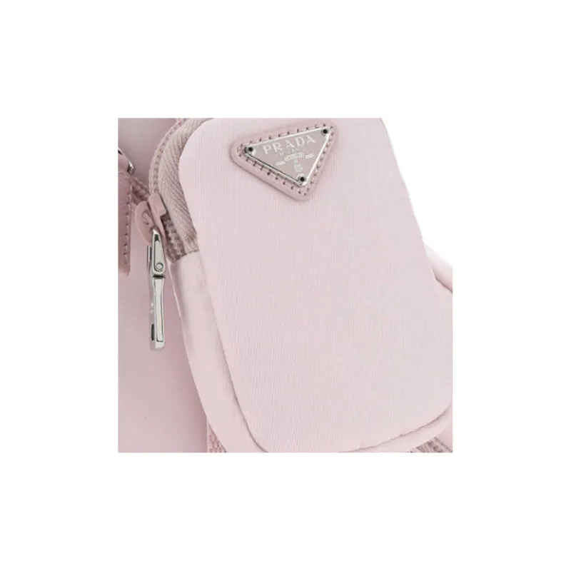 PRADA Recycled Nylon Shoulder Bag Women's Pink-3