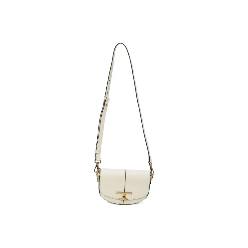 TOD'S Leather Handbag Shoulder Bag Women's White-4