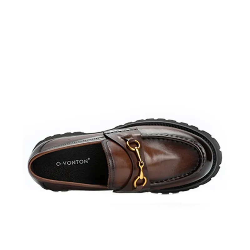 Q.VONTON Loafers Women's Low Top Coffee/Black-6