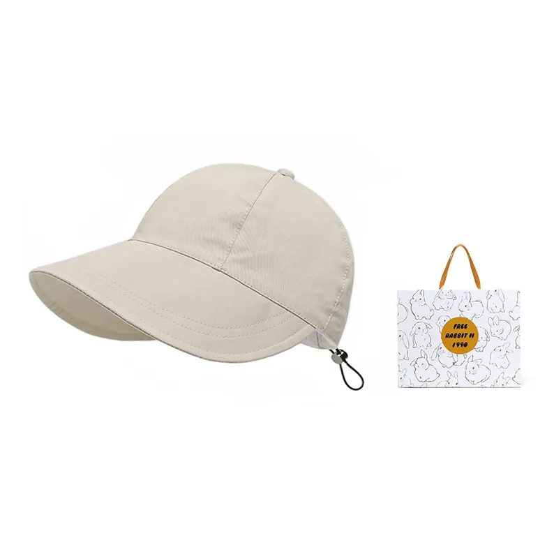 FREE RABBITⅡ Large Brim Solid Color Sun Protection Hats Unisex-10