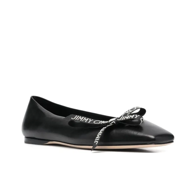 Jimmy Choo Veda Logo-bow Ballerina Pumps-2