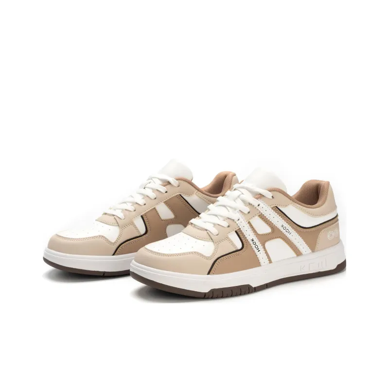 HOGK Anti Slip And Wear Resistant Lightweight Low Top Skateboard Shoes Unisex Khaki Brown-2