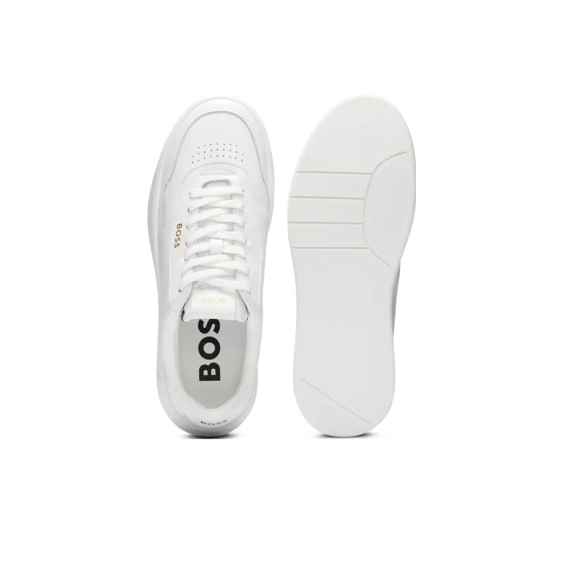 BOSS Logo-print Leather Sneakers-4