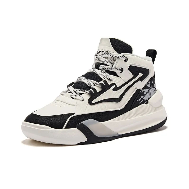 Erke Tang Palace Night Garden 2.0 Anti-Slip Wear-Resistant Low-Top Skateboard Shoes Men's Jet Black Ivory-2