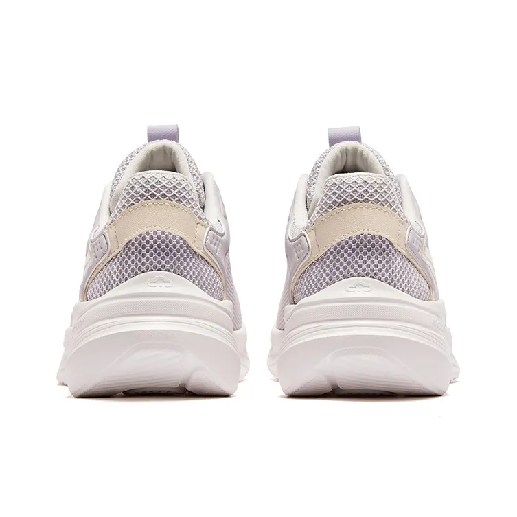 Erke Abrasion Resistant Low Top Running Shoes Women's Purple-3