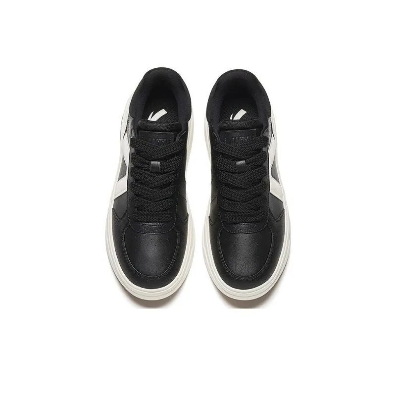 Anta A Road Slip Resistant Cushioning Low Top Skateboard Shoes Men's Black White-2