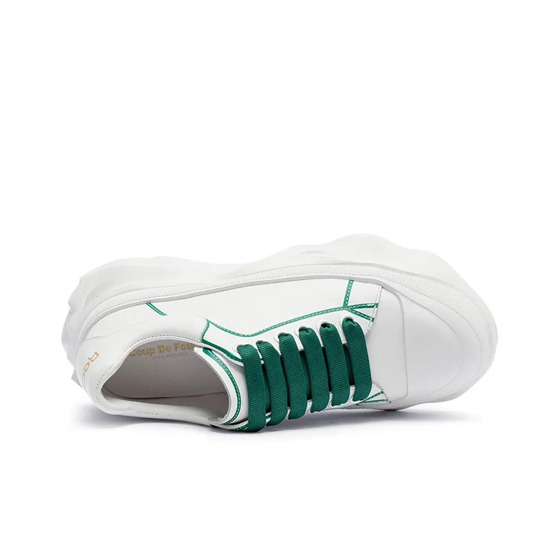 Coup De Foudre Slip-Resistant Cushioning Height Increasing Low-Top Skateboard Shoes Women's-2
