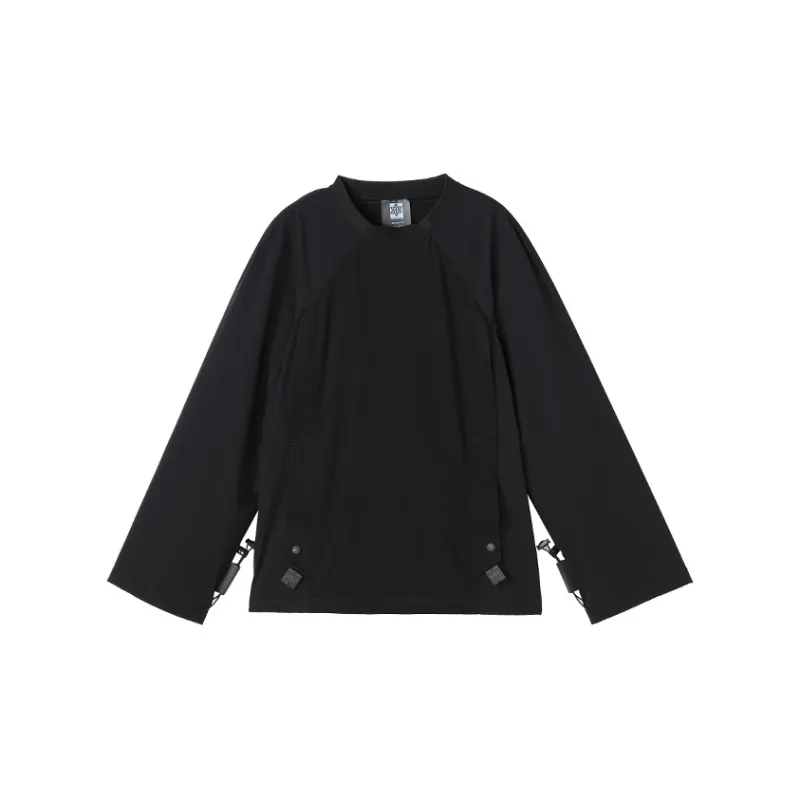NORVINCY Outerwear Trendy Raglan Sleeve 100% Cotton Hoodless Sweatshirt Men's-0