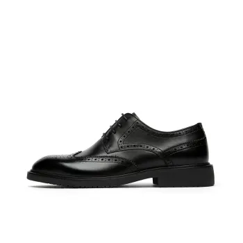 GOLDLION Dress Shoes Men Low Top Black/Brown