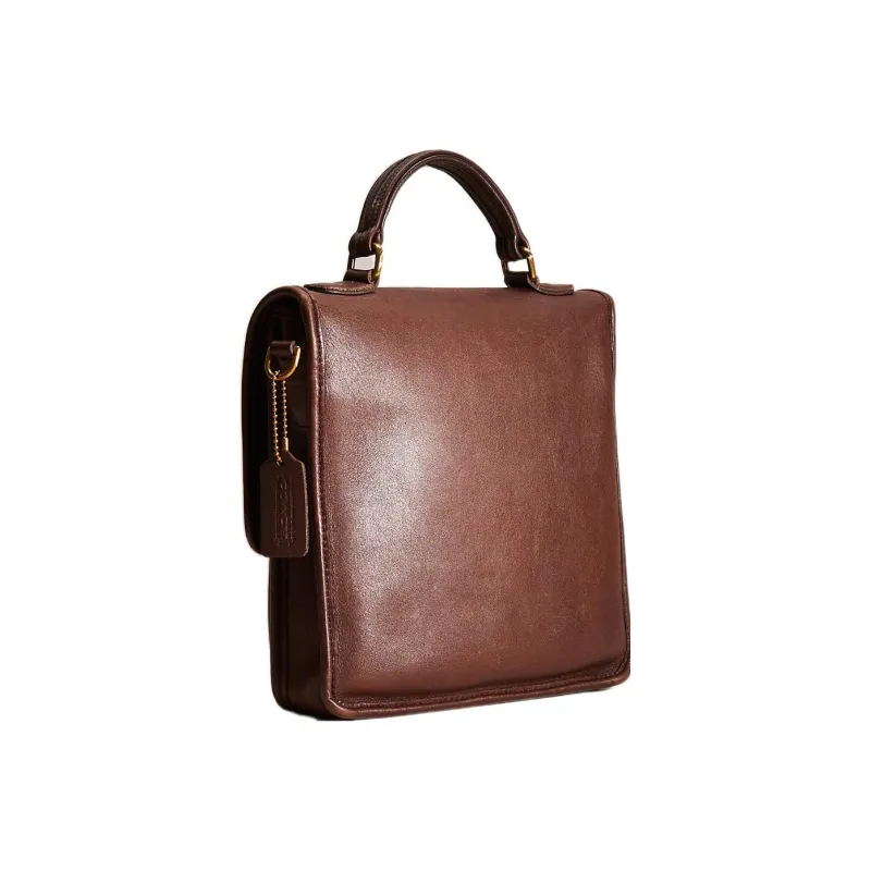 COACH Station Glove Tanning Square Bag Shoulder Bag Crossbody Bag Handbag Women's Vintage Brown-1