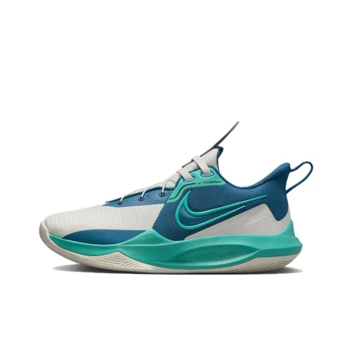 Nike Precision 6 Basketball Shoes Men Low-Top Industrial Blue/Jade Blue