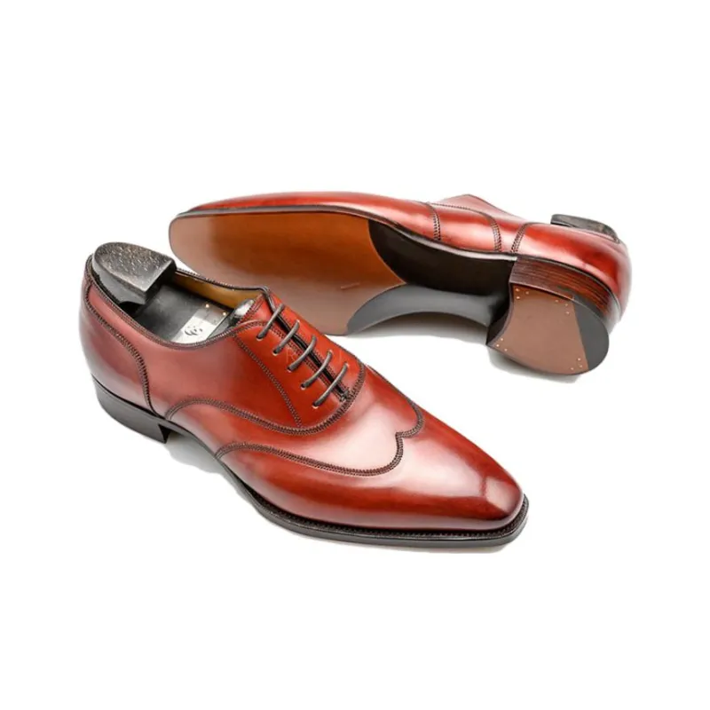GAZIANO GIRLING Vintage Cherry Dress Shoes Men's Red Brown-2