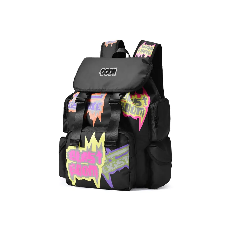 COEXISTENCE Polyester Backpack Basketball Bag Tubas Unisex Black/Multicolor-5