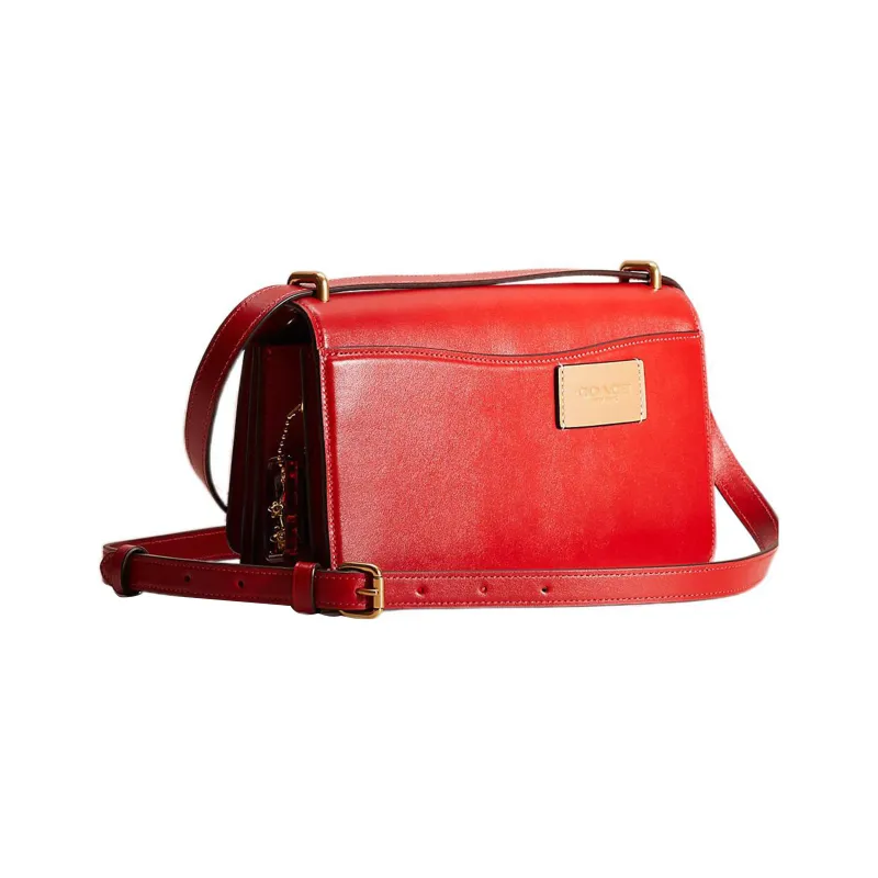 COACH Bandit Cow Leather Envelope Bag Crossbody Bag Shoulder Bag Medium Size Women's Red-1