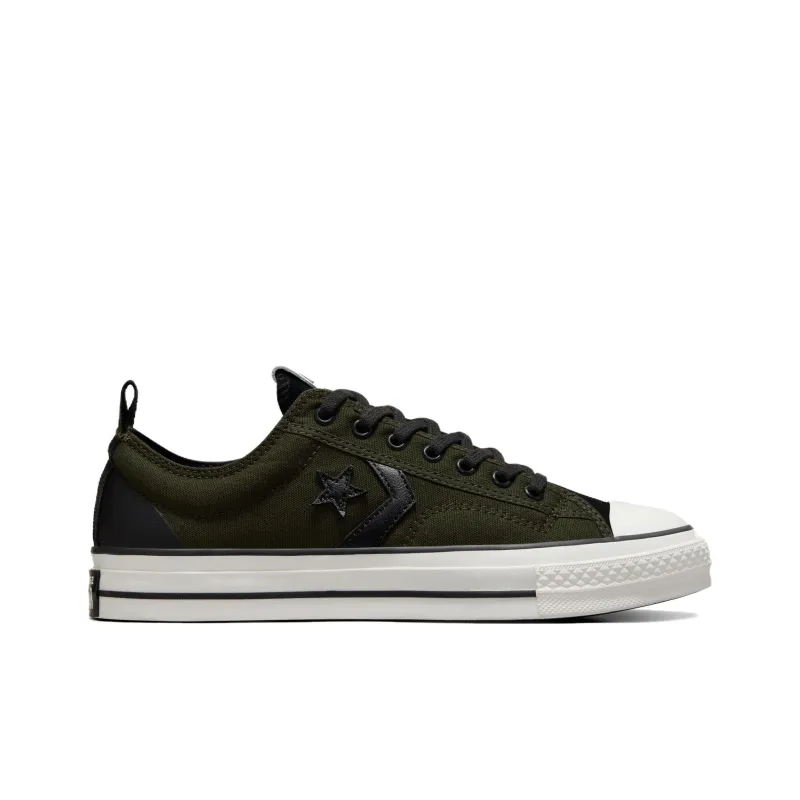 Converse Star Player 76 Durable Cushioning Low-Top Canvas Shoes Unisex Dark Green-1