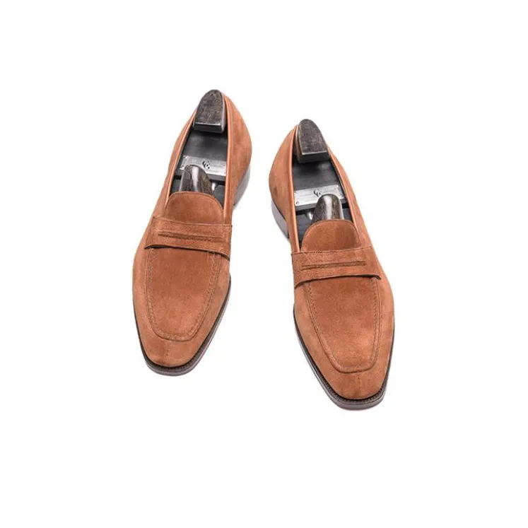 GAZIANO GIRLING Polo Suede Loafers Men's Brown-1