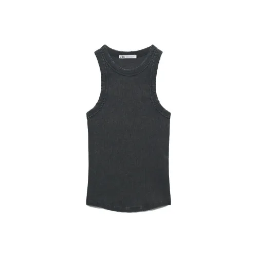 ZARA Tank Tops Women's Black