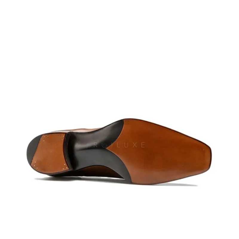 GAZIANO GIRLING Vintage Oak Dress Shoes Men's Brown-4