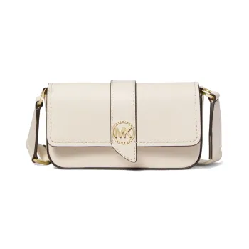 MICHAEL KORS Greenwich Leather Shoulder Bag, Crossbody Bag Extra Small Women's Cream White