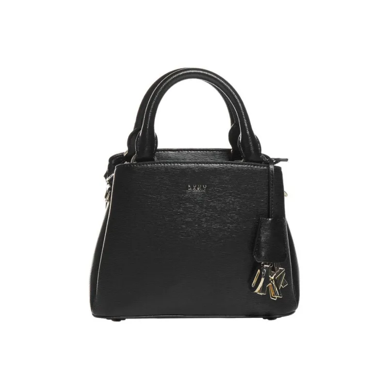 DKNY Genuine Leather Shoulder Bag Crossbody Bag Handbag Women's Black-0