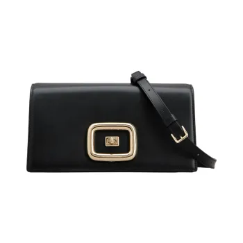 Roger Vivier Viv' Choc Foldover Top Shoulder Bag