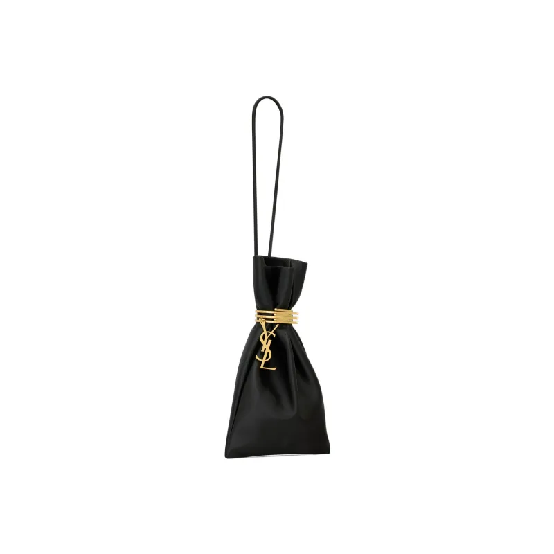 SAINT LAURENT Lambskin Evening Clutch Bag Regular Women's Black-1
