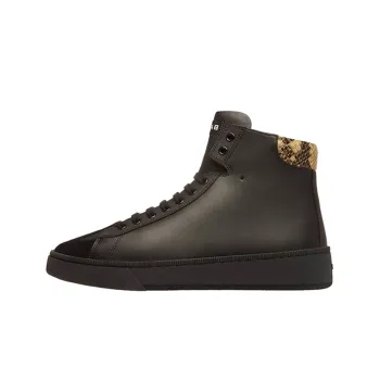 BALLY Anti Slip Wear Resistant High Top Skateboard Shoes Men's Black
