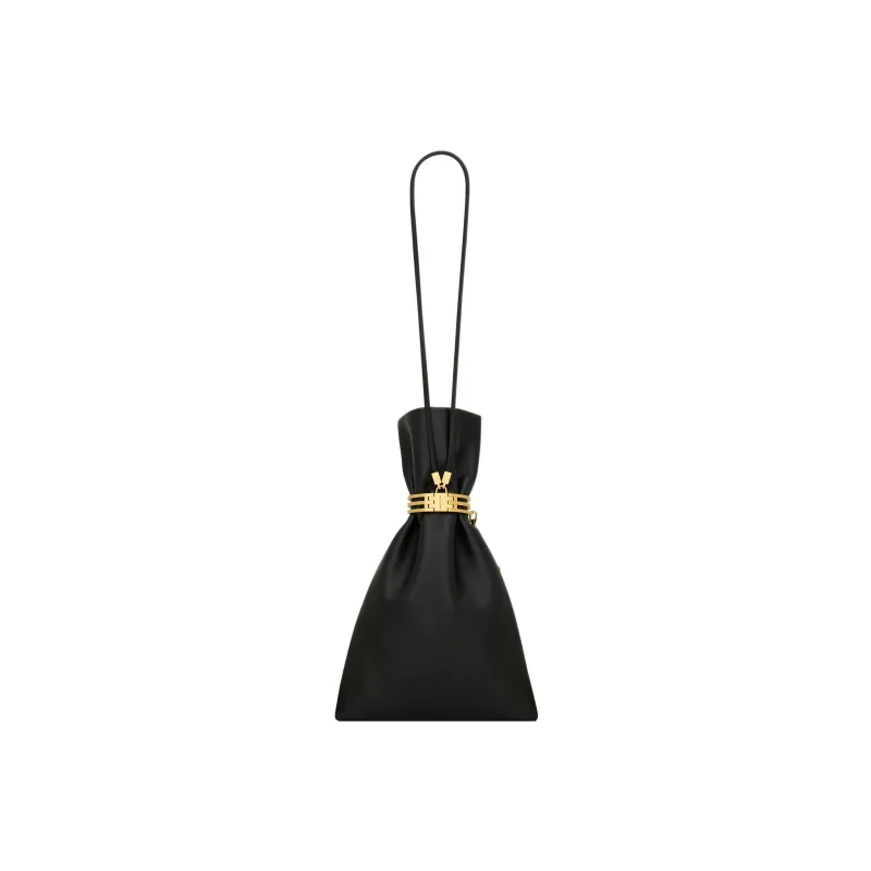 SAINT LAURENT Lambskin Evening Clutch Bag Regular Women's Black-3