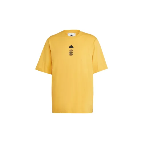 Adidas Real Madrid T-Shirts Men Yellow